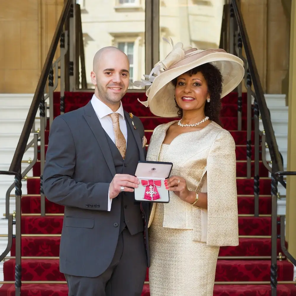 Rachel Blackburn receives MBE for services to Business and to Exports at Buckingham Palace, March 2025 | Kerwin Blackburn