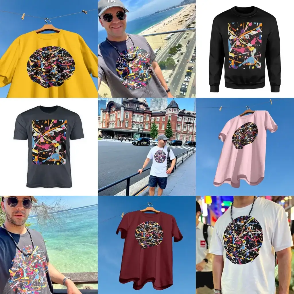 By Kerwin Vinyl Record Clothing Montage square