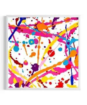 Popscene Canvas Print - Abstract Pop Art Painting | By Kerwin