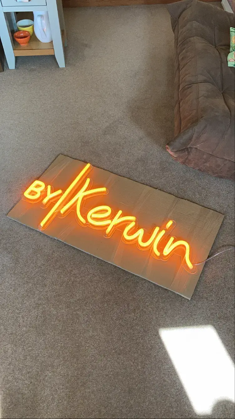 Behind the scenes - By Kerwin neon sign delivery