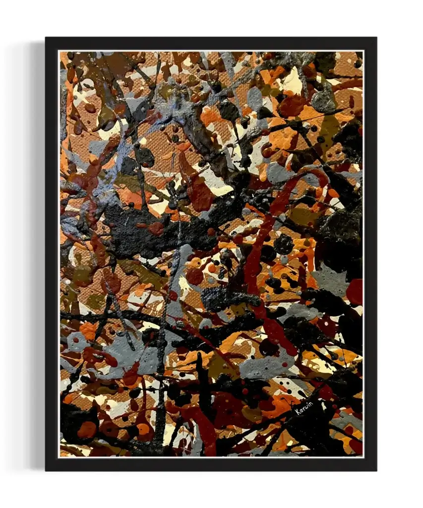 Cocoa Brown Splash Print