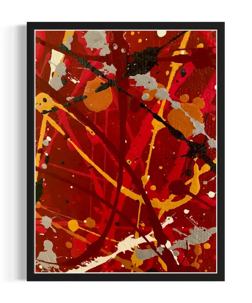 Maroon Splash Print