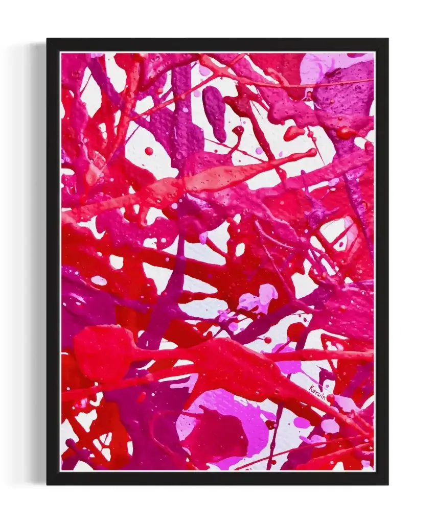 Cherry Pink Splash Print