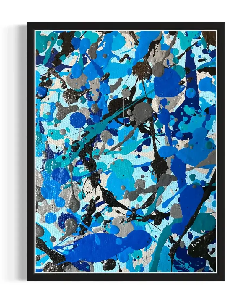 Turquoise Splash Print