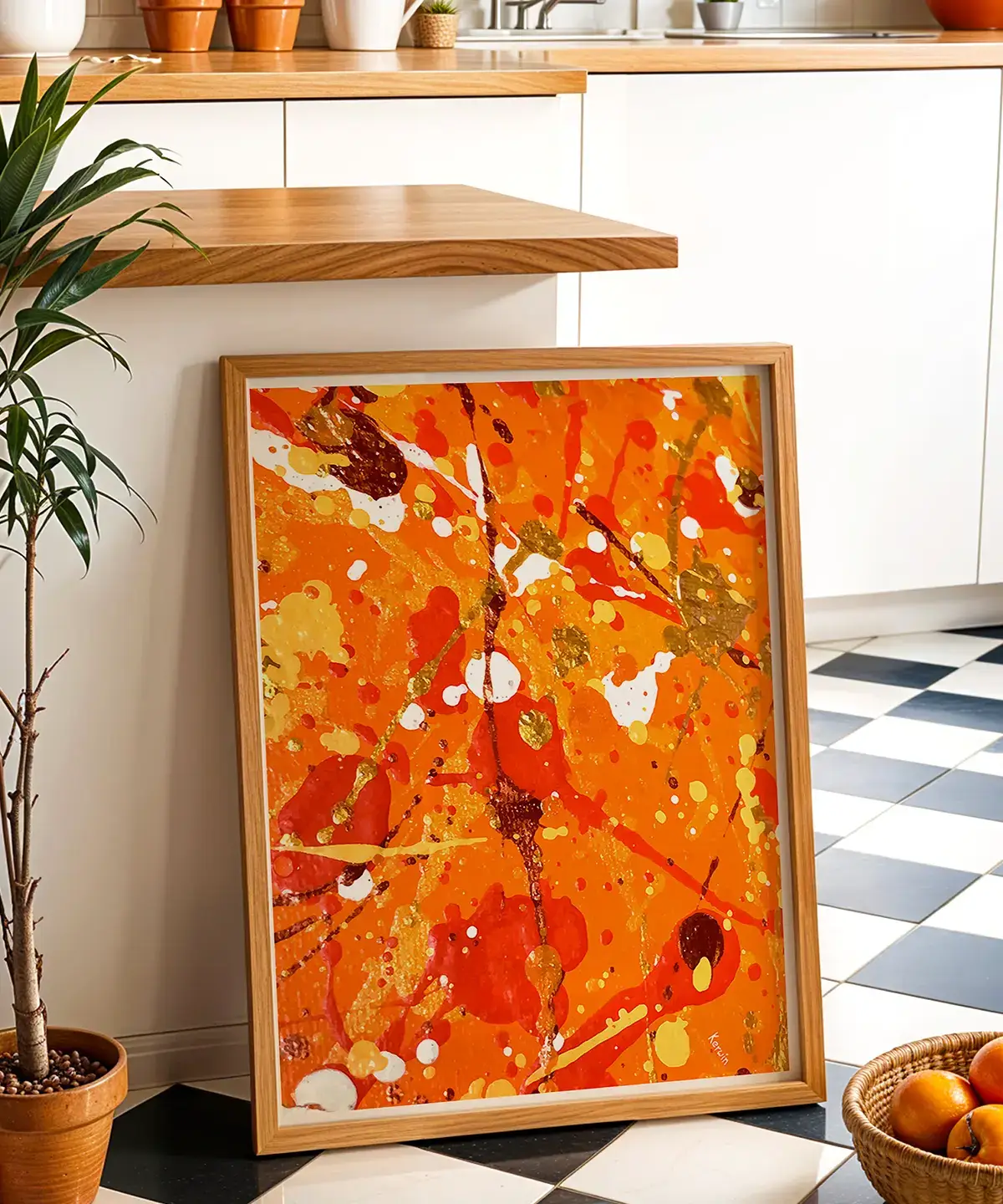 Orange Splash Print